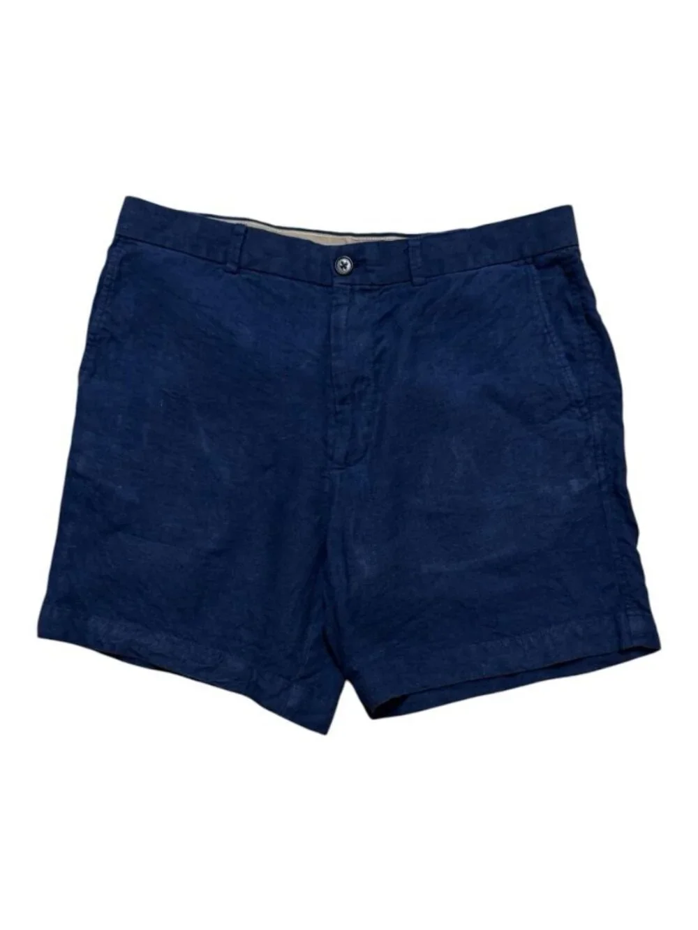 Banana Republic 100% Linen Shorts Men’s 33 Navy Flat Front Casual